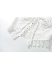 Voguable  New Fashion Women Lace Spliced White Tank Top Sleeveless Lace Up Sexy Collar Ladies Summer Crop Top voguable