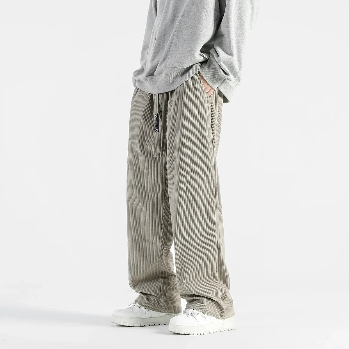 Corduroy Pants Men Spring Autumn Pants Men's Work Baggy Homme Casual Pants Korean Style Black Loose Straight Pants Streetwear gotmes-shop