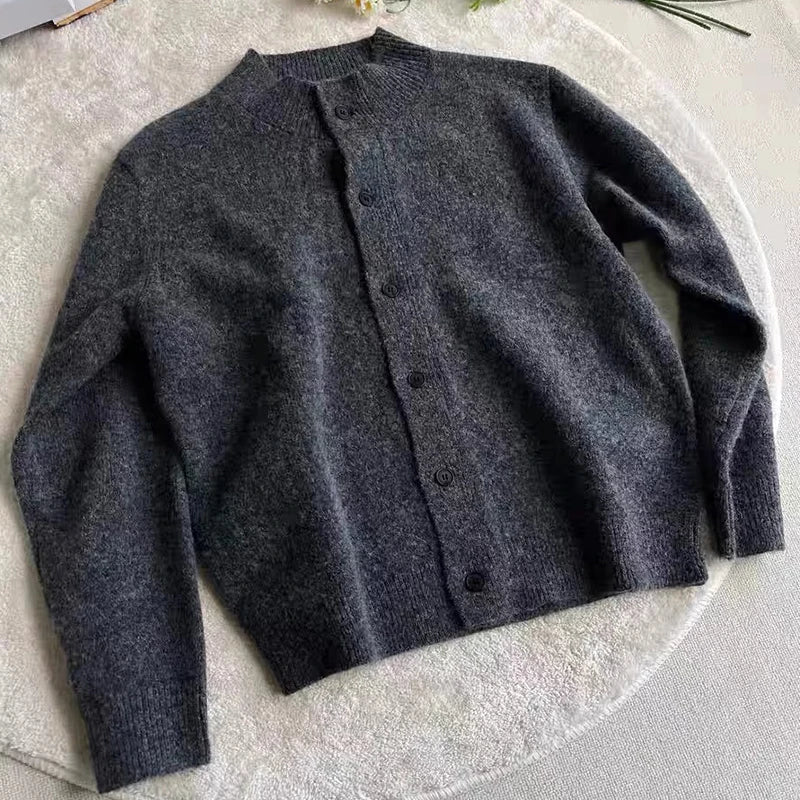 New Korean Fashion Men Cardigan Light Luxury Knitted O Neck Long Sleeve Sweater Coats Autumn Leisure Premium Quality Knitwear voguable