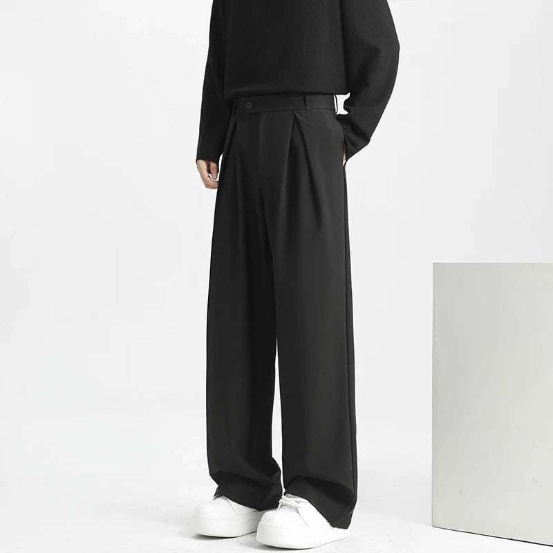 Men's Light Luxury Naples Slim-fit Suit Pants Casual Japanese Retro Premium Quality Elegant Popular Leisure Trousers 2026 Spring voguable