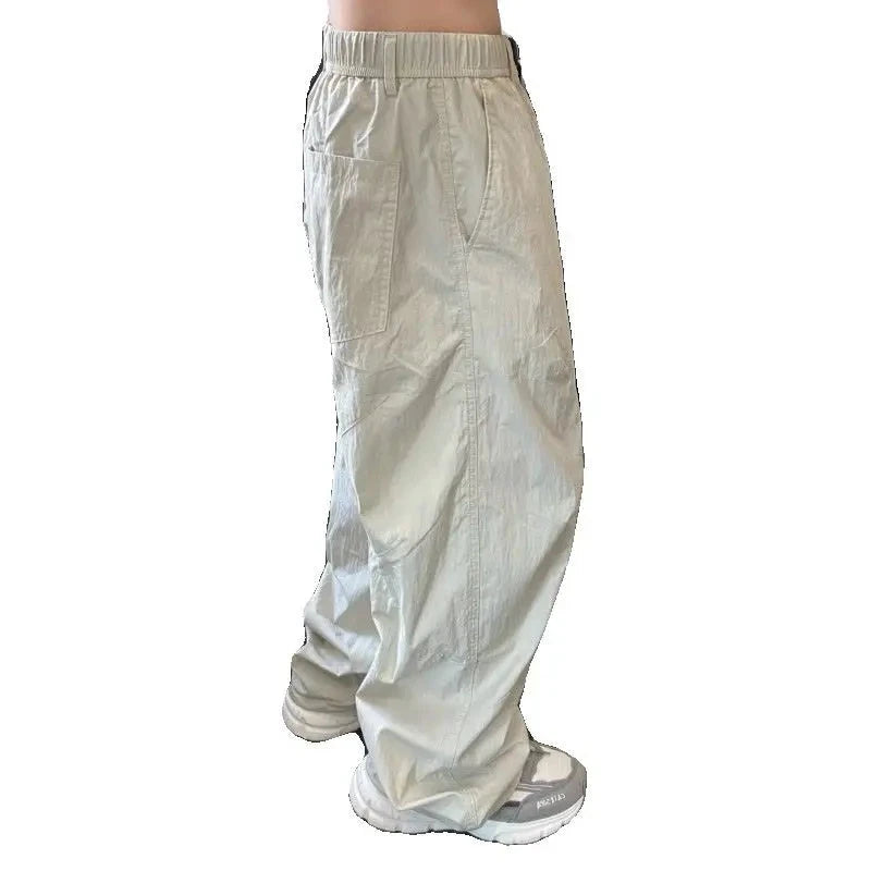 American Retro Mountain Outdoor Quick-drying Pants Men's Function Thin Cool Solid Color Cityboy Loose Casual Trousers Aesthetic voguable