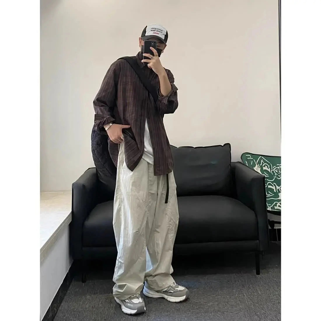 American Retro Mountain Outdoor Quick-drying Pants Men's Function Thin Cool Solid Color Cityboy Loose Casual Trousers Aesthetic voguable