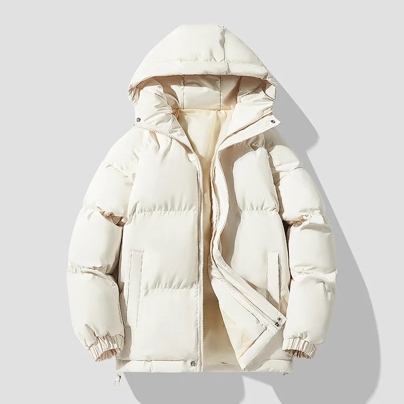 Autumn Winter New Men's Hooded Parkas Solid Warm Couple Jacket Outdoor Casual Outwear Coats Men Cotton Padded Sports Jackets voguable