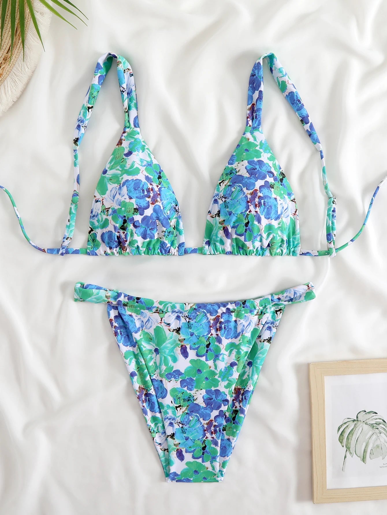 Voguable  Brazilian Thong Bikinis Strappy Swimsuit Women Sexy Printed Swimwear Female Bathers Swimming Bathing Swimming Swim Suit voguable