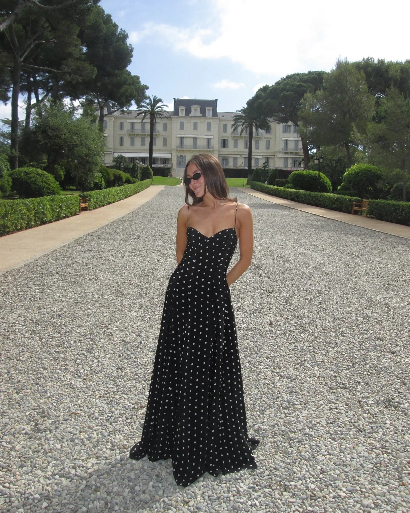 Polka Dot Printed Spaghetti Strap Long Robes Summer Classic High-waist A-line Party Dress Lasy Streetwear Maxi Dresses voguable