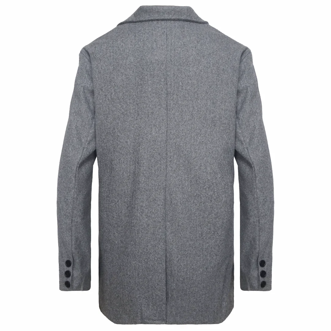 Autumn Winter Man Wool Jackets Lapel Coat Casual Clothing Trench Single-Breasted Thickness Men's England Style voguable
