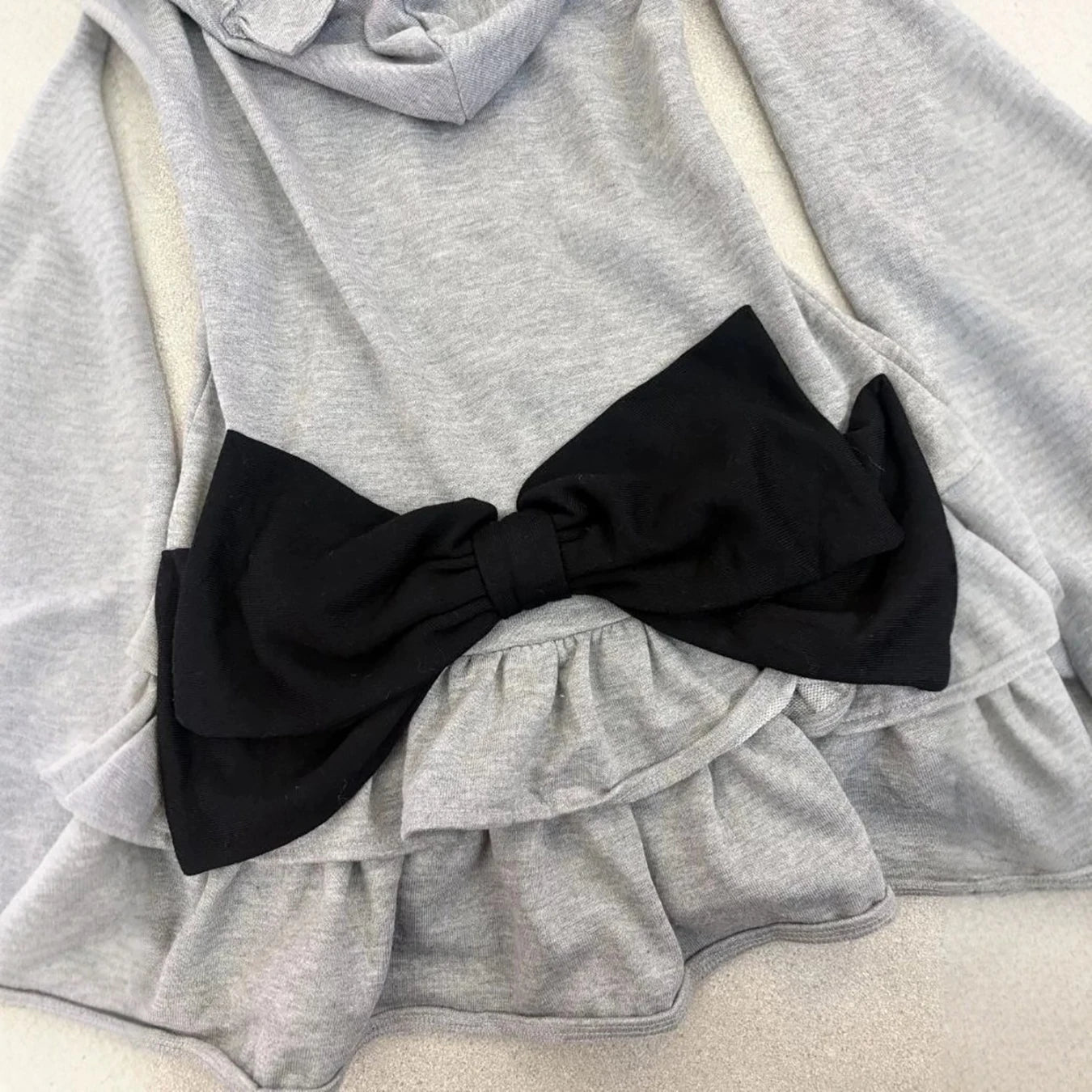 Voguable  New autumn and winter cat ear hooded zipper black lace lace lace waist cinching slim fit jacket hoodie voguable