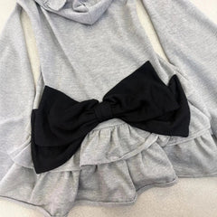 Voguable  New autumn and winter cat ear hooded zipper black lace lace lace waist cinching slim fit jacket hoodie voguable