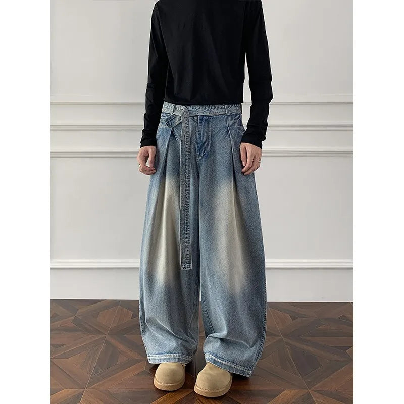 Jeans men Wash Light Blue Relaxed Fit 2025 New Arrival High Quality Distressed Denim Pants Men Streetwear Fashion Youth Casual voguable
