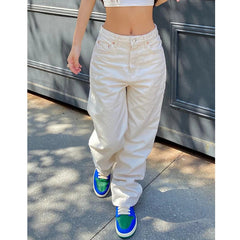 Jeans y2k Aesthetic Clothes Women Mid Waist Baggy Loose Trousers with Pockets Fashion Ladies Denim Pants Streetwear voguable