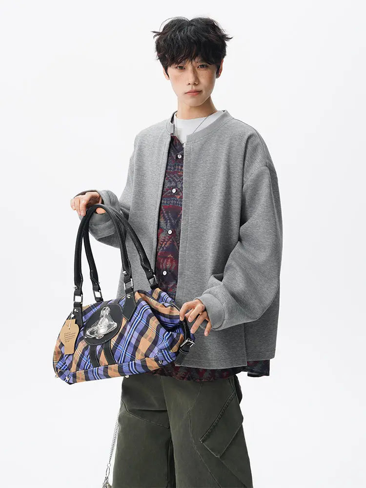Jacket men Stand Up Collar Single Breasted Fake Two Piece Jacket Autumn Thin Ethnic Print Patchwork Mens Outerwear Coat men new voguable