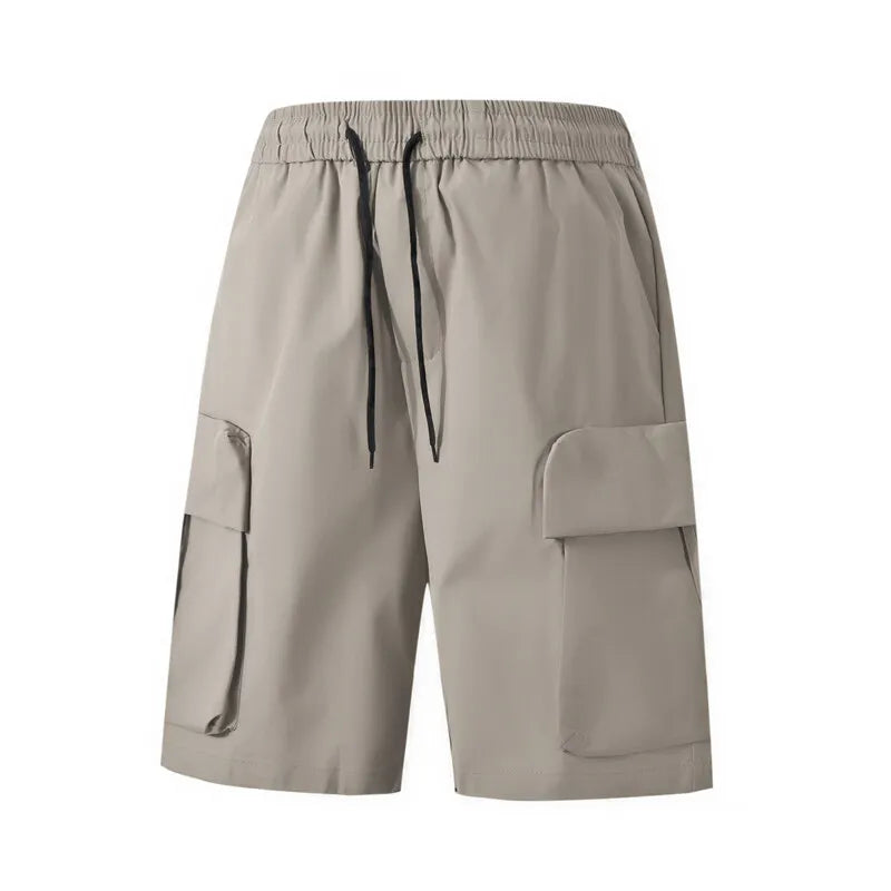 Voguable  Men's Cargo Drawstring Shorts with Multi-Pockets Durable Workwear Outdoor and Casual Comfortable and Stylish, Summer Streetwear voguable