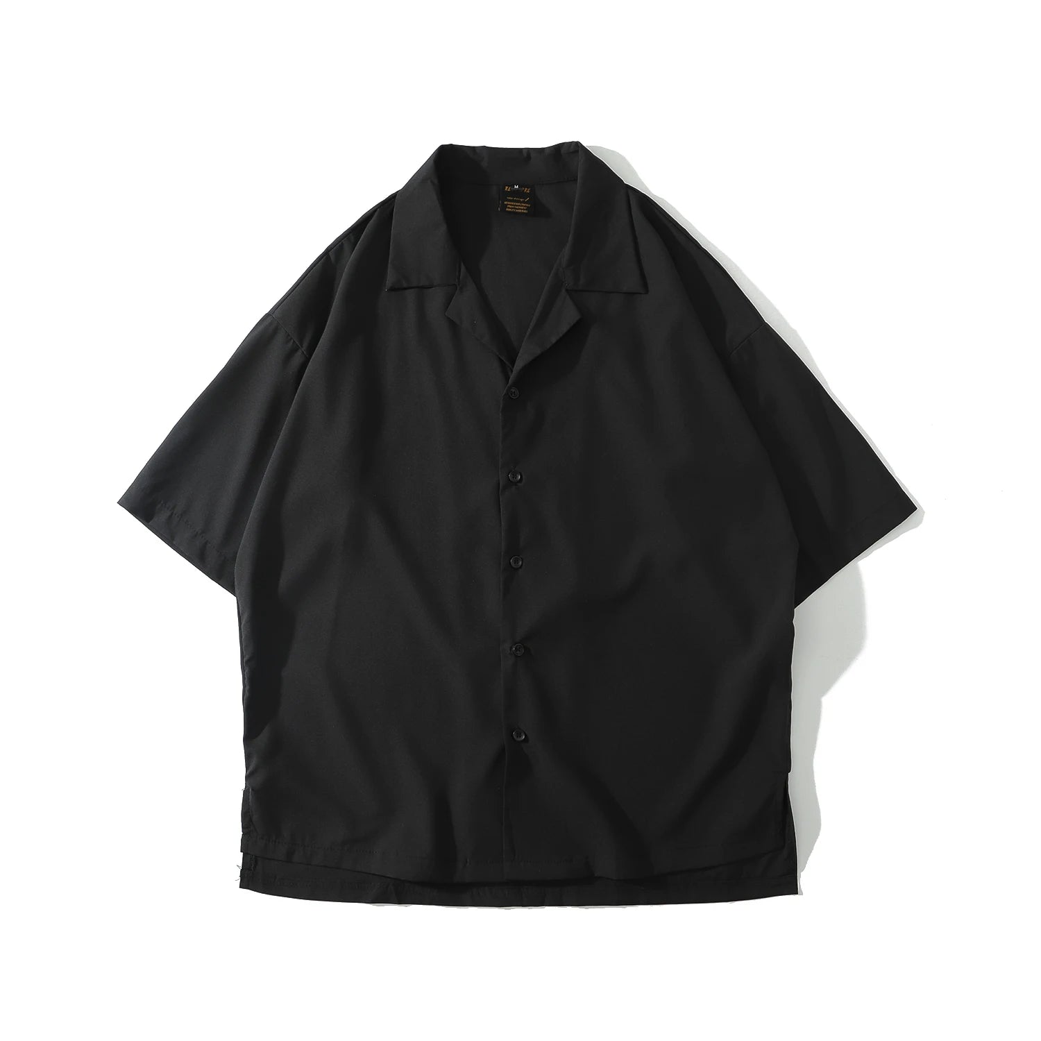 Button Up Solid Coloar Men's Shirt Summer Oversized Plain Basic Shirt for Man 2 Colors voguable