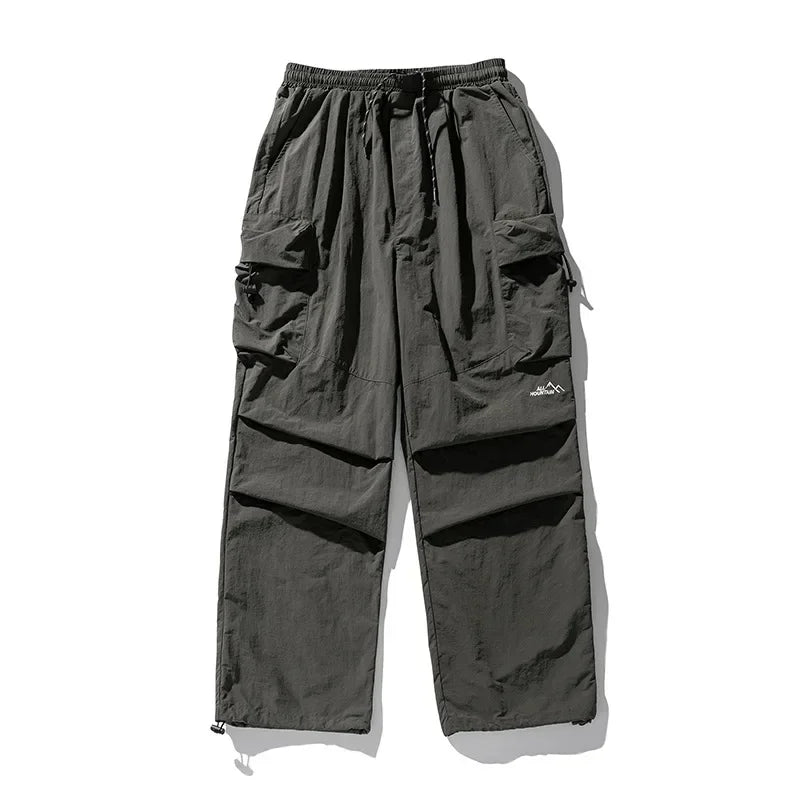 Voguable Parachute Cargo Pants Men Oversize Outdoor Casual Trousers Male Waterproof Pants Man Japanese Streetwear Hip Hop voguable