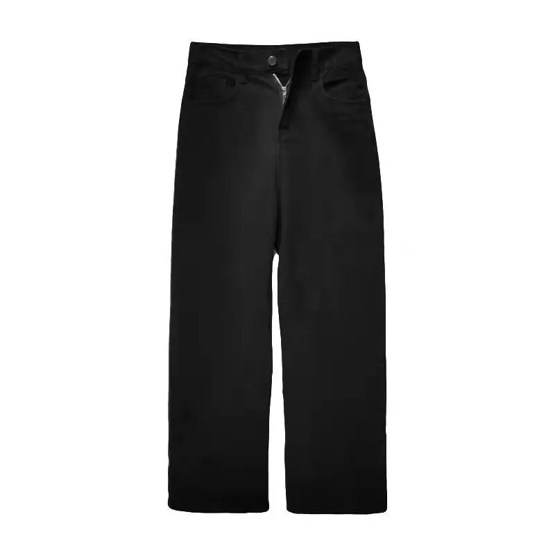 American vintage Micro-Pull Ripped Jeans Women Summer 2023 New Small Gyaru High Waist Slimming Straight Pants voguable