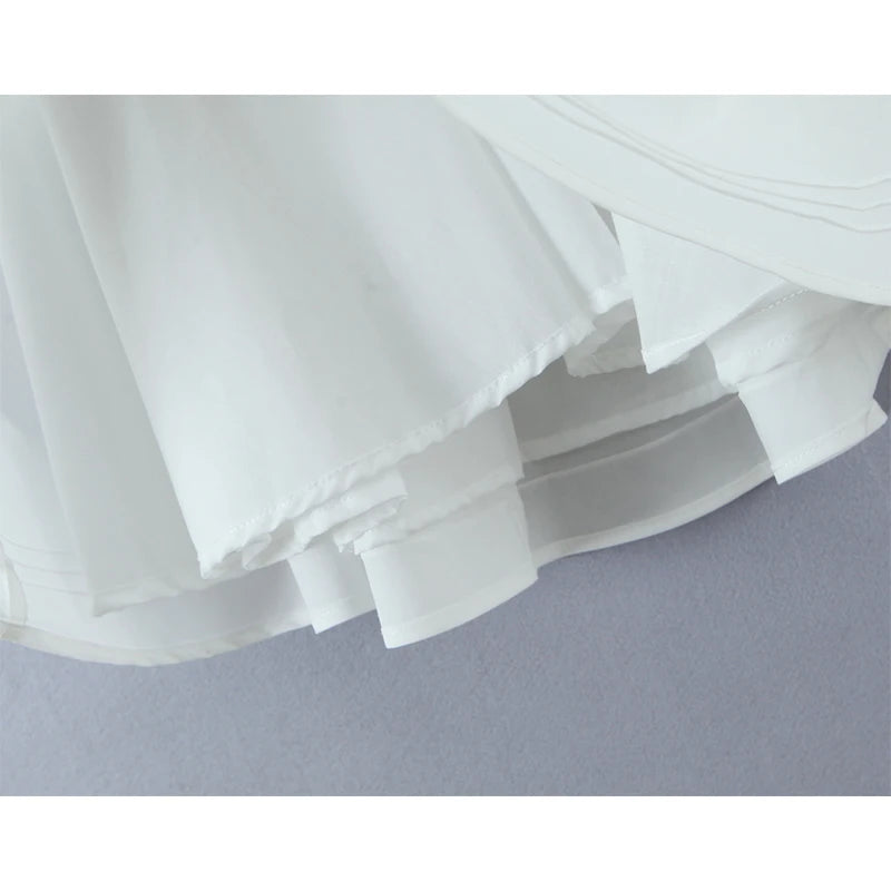 Sexy Deep V Halter White Mini Dress Women Fashion Backless A-line Elegant Party Dresses Summer Robe Lace Up Vestidos voguable