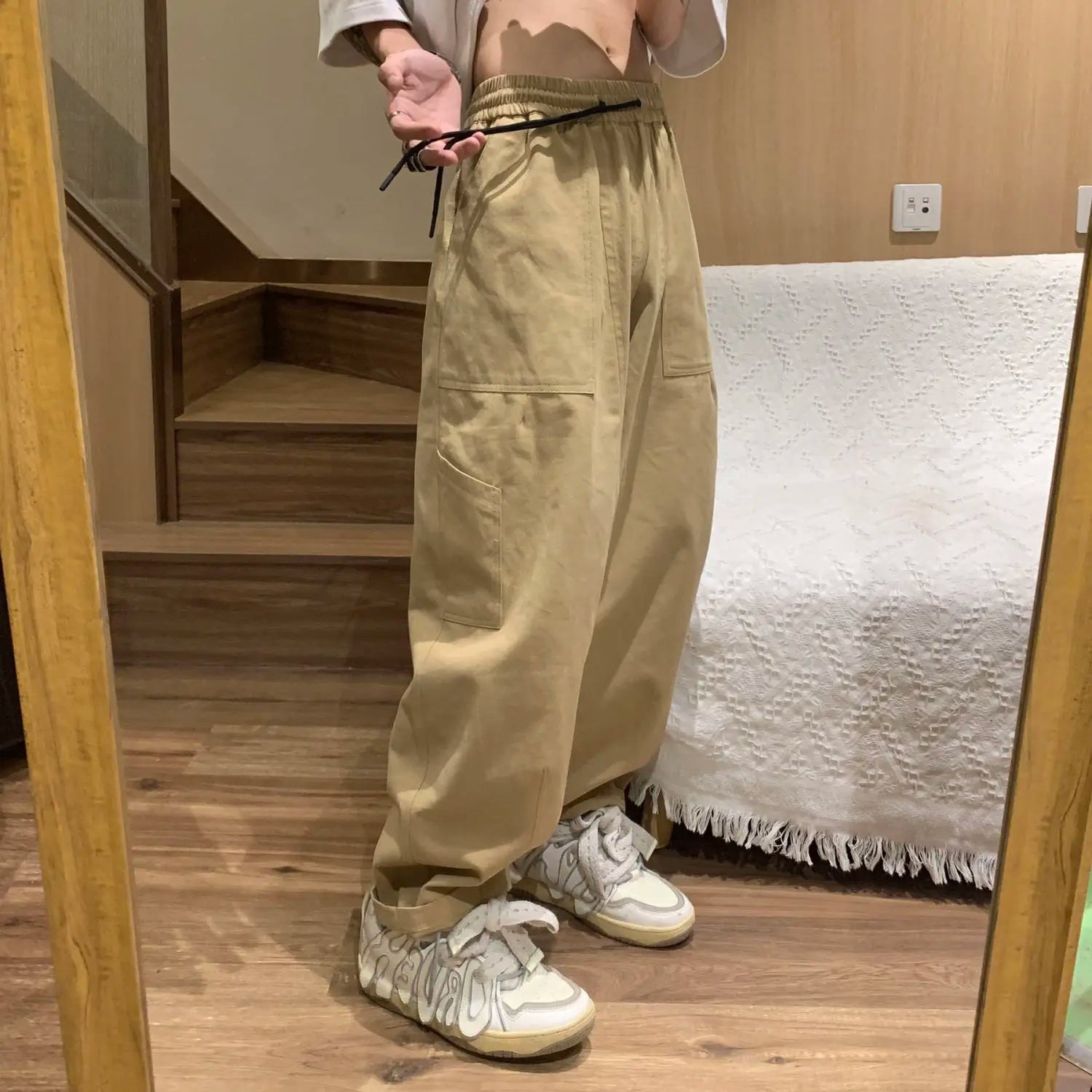 Japanese Retro Pants Men's High Street Cargo Pants Men Loose Straight Casual Pants Autumn Casual Pants Joggers  Men Pants voguable