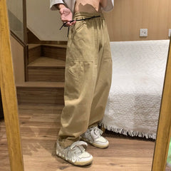 Japanese Retro Pants Men's High Street Cargo Pants Men Loose Straight Casual Pants Autumn Casual Pants Joggers  Men Pants voguable