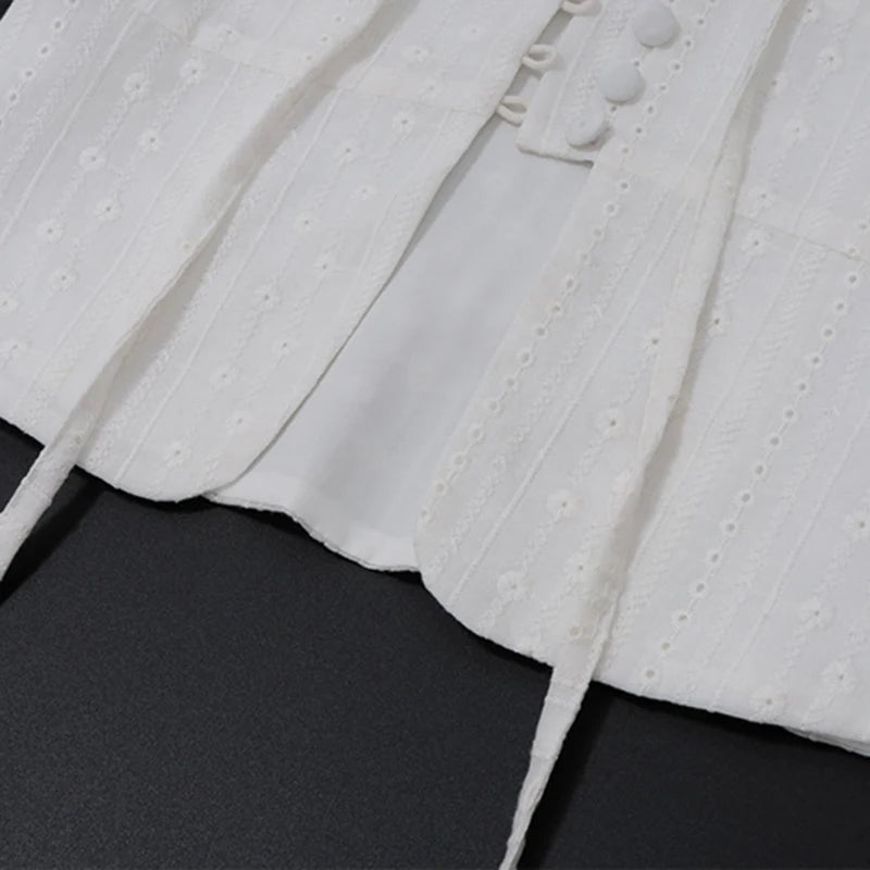 y2k Tank Top Women Summer Clothes White Flower Embroidery Mock Neck Front Cutout Sleeveless T Shirt Vest Streetwear voguable