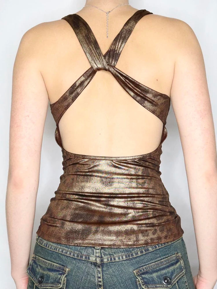 Voguable Vintage Leopard Print Camisole Y2K Aesthetic Sleeveless Crop Tops Women Summer 2024 Sexy Coquette Tank Top Harajuku voguable