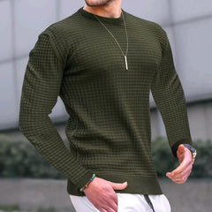 New Fashion Men's Casual Long sleeve Slim Fit Basic Knitted Sweater Pullover Male Round Collar Autumn Winter Tops Cotton T-shirt voguable