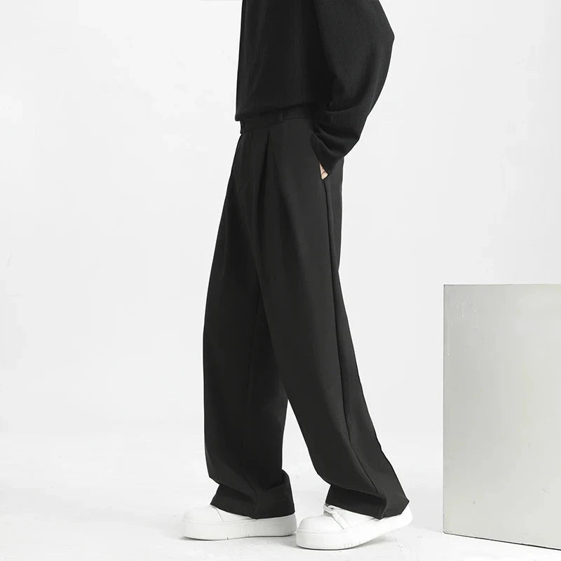 Men's Light Luxury Naples Slim-fit Suit Pants Casual Japanese Retro Premium Quality Elegant Popular Leisure Trousers 2026 Spring voguable