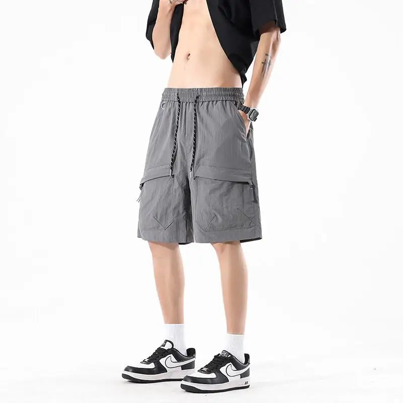 Voguable  M-XXXXXL Plus Size Men Utility Cargo Shorts with Adjustable Drawstring - Comfortable & Stylish Casual Wear for Men 5XL 4XL 3XL voguable
