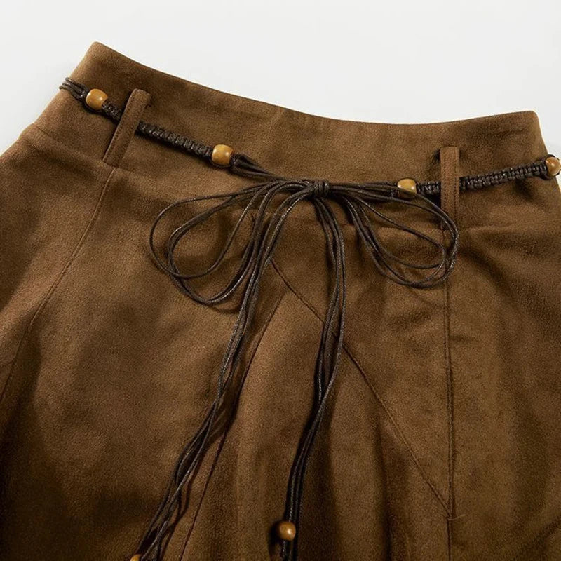 Y2K Streetwear Mini Skirt Women High Waist Vintage Sexy Irregular A Line Skirts Fall American Harajuku Retro Hip Hop Skirt New voguable