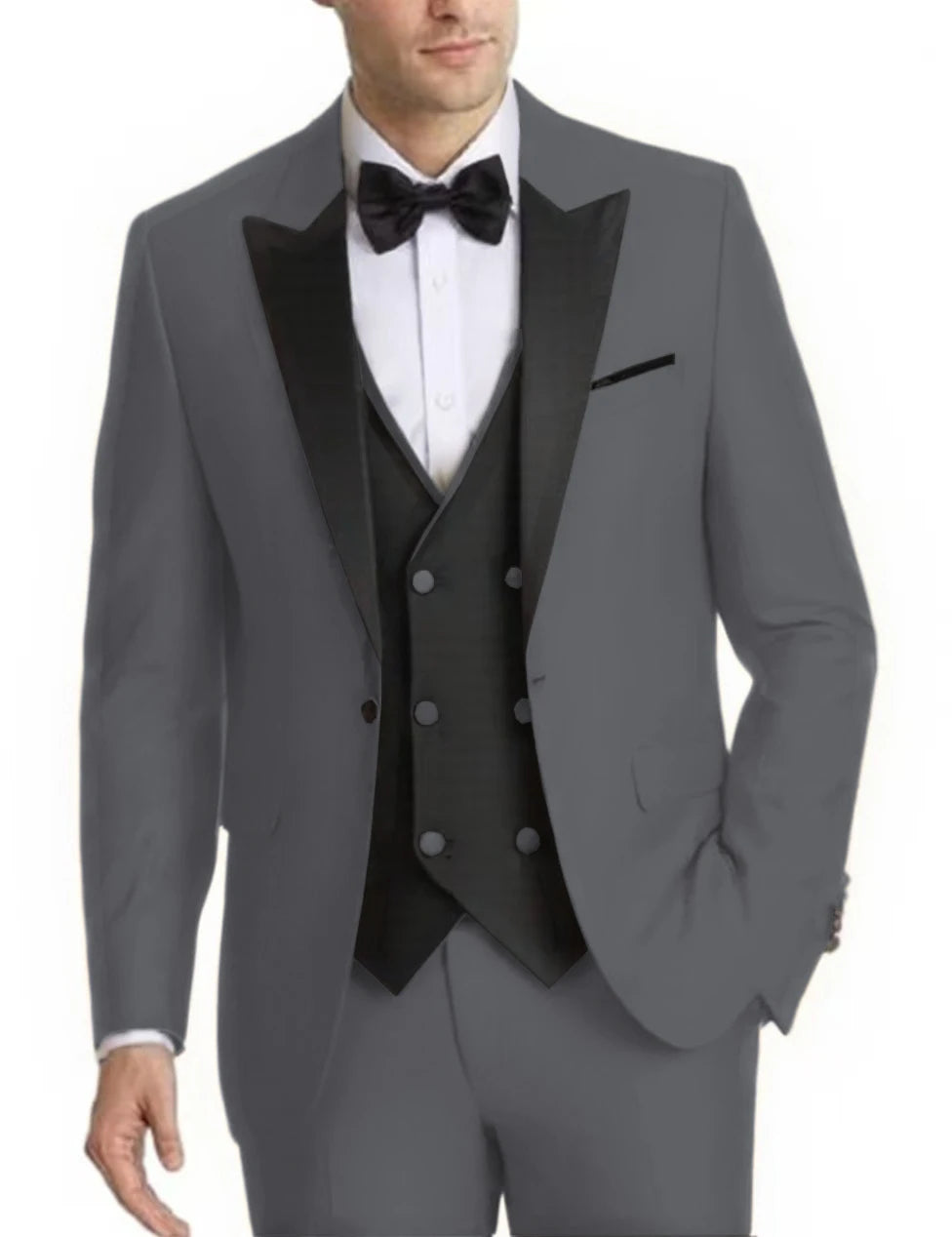 Voguable  Elegant 2-Piece Men's Tuxedo Suit Customized Blazer And Pants Set Fashionable Wedding Business Mens Suit voguable