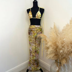 Sexy 3Pcs Bikinis Women Swimsuit Female Swimwear Bandeau Biquini Thong Bathsuit Triangle Swimming Suit Halter Bodysuit Beachwear voguable