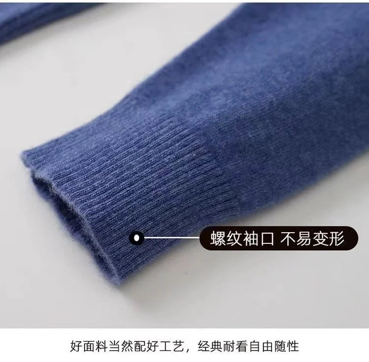 Autumn/Winter New Men's Business and Leisure V-neck Thin Knitted Cardigan Sweater Warm and Fashionable High Quality Knitted voguable