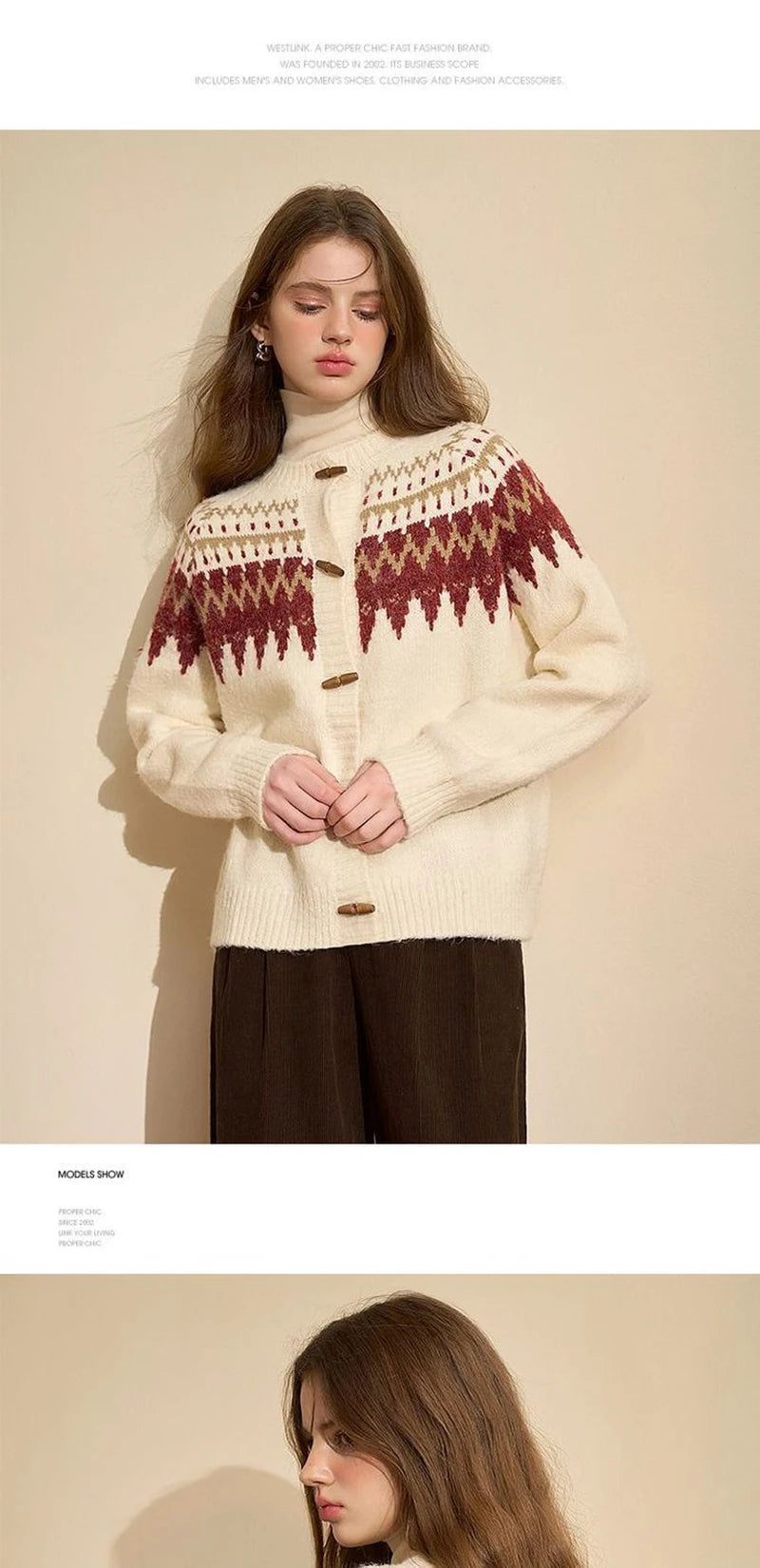 American Christmas Red Cardigan Women Vintage Lazy Wind Sweet Knitted Sweater Casual O Neck Long Sleeve Retro Harajuku Tops New voguable