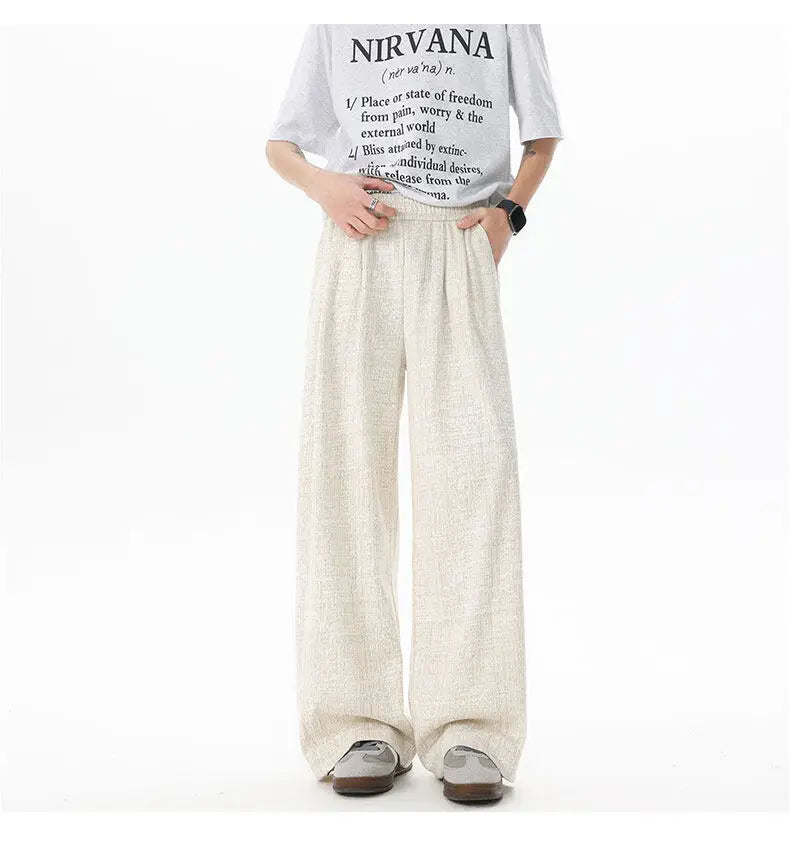 New Design Unisex Straight Leg Casual Pants Breathable Comfortable Novel Fabric Fashion Comfy Trendy Stylish Athleisure Trousers voguable