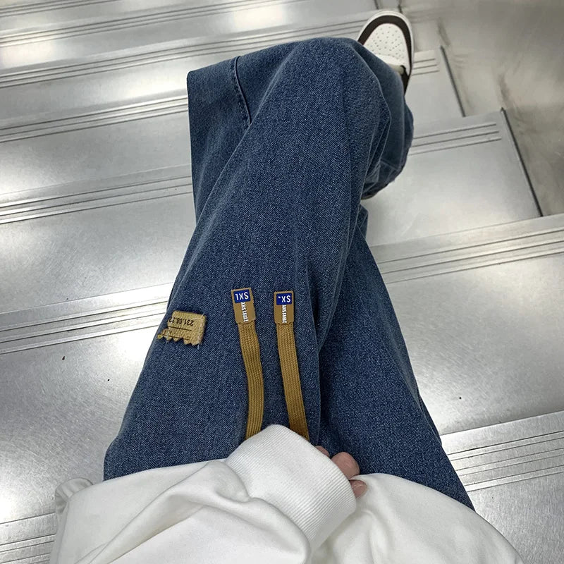 Retro Hip Hop Harajuku Oversized Mens Jeans Pants Loose Straight Wide Leg Denim Trousers gotmes-shop