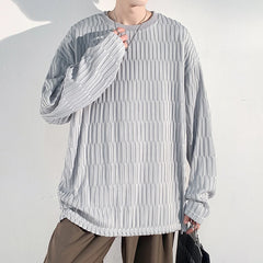 Spring Autumn Casual Long Sleeve T Shirts Men Loose Round Neck T-shirts Male Fashion Harajuku Korean Streetwear Tops Tees