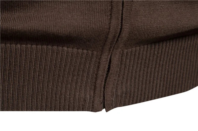100% Cotton Mens Zipper Cardigan Sleeve Striped  Autumn Winter Casual Patchwork Fashion Youth Knitted Sweaters For Men voguable
