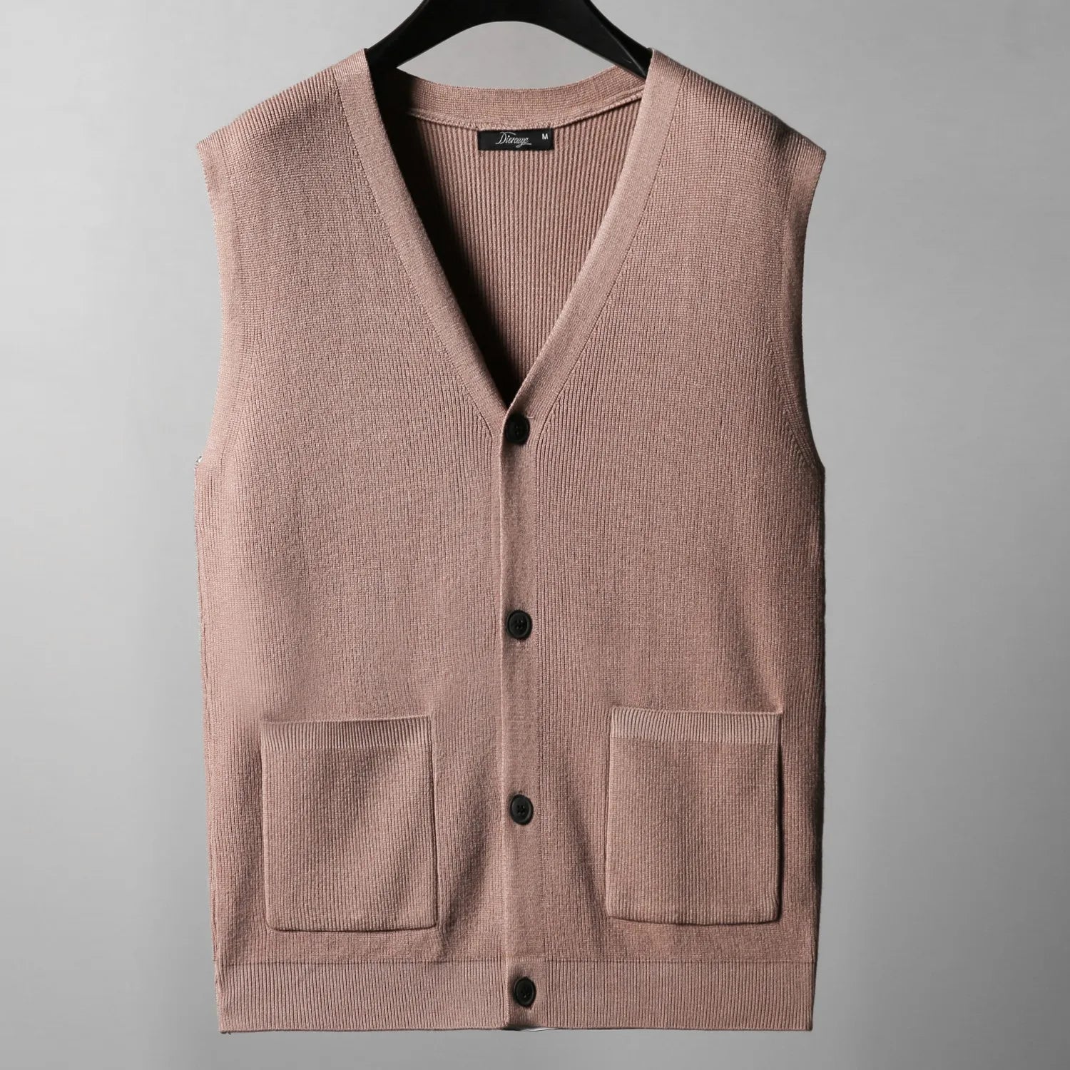 Large knitted sweater, men's new cardigan vest, autumn and winter large loose fat sweater. voguable