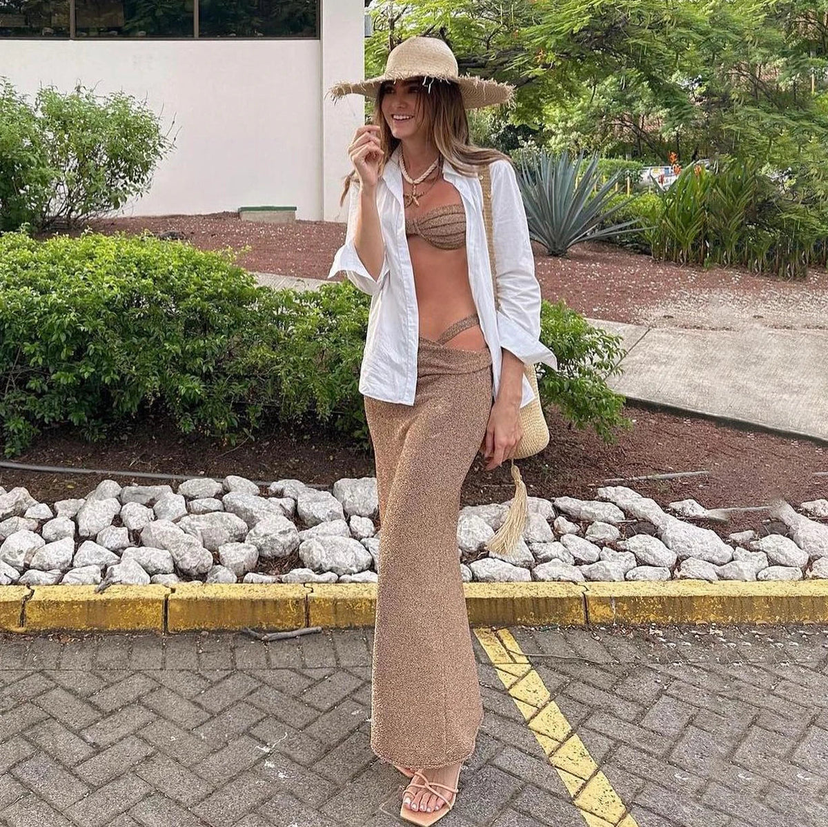 Shiny Bikini With Cover Up Sexy Swimsuit Women Push Up Swimwear Female Strappy Biquini Bathingsuit V Neck Bodysuit Beachwear voguable