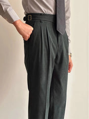 Voguable  High Waist Straight Leg Men's Retro Corduroy Casual Long Pants Warm Business Trousers Autumn Winter Fashion Youth Style voguable