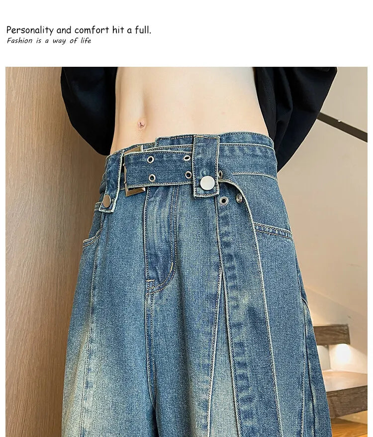 2025 New Big boy Jeans for Men Streetwear Baggy Jeans Large size Patchwork Denim Leisure Simple Dime Pants Women Jeans Hot  jean voguable