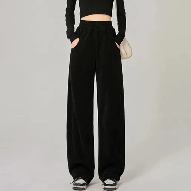 Apricot High Waist Banana Pants Women Spring Autumn 2024 New American Style Chic Straight Casual Affordable Wide Leg Trousers voguable