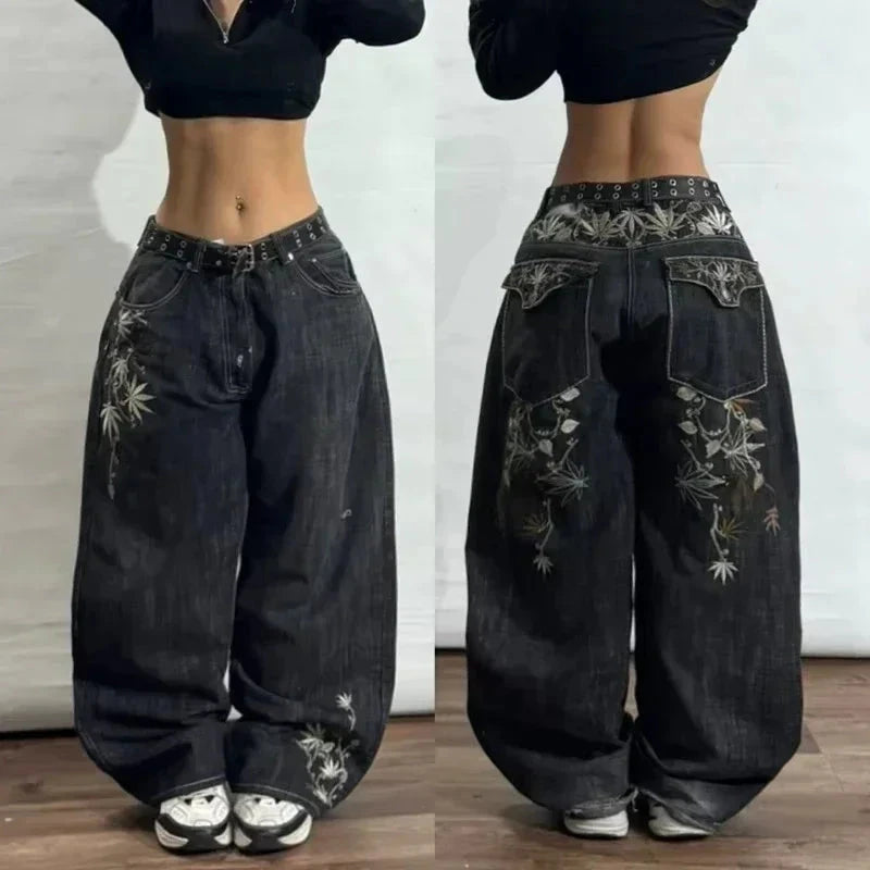 Y2K New Fashion Washed Multi-pocket Old Baggy Tooling Jeans Men Vintage Hip-hop Straight Casual Punk High Waist Wide Leg Pants voguable