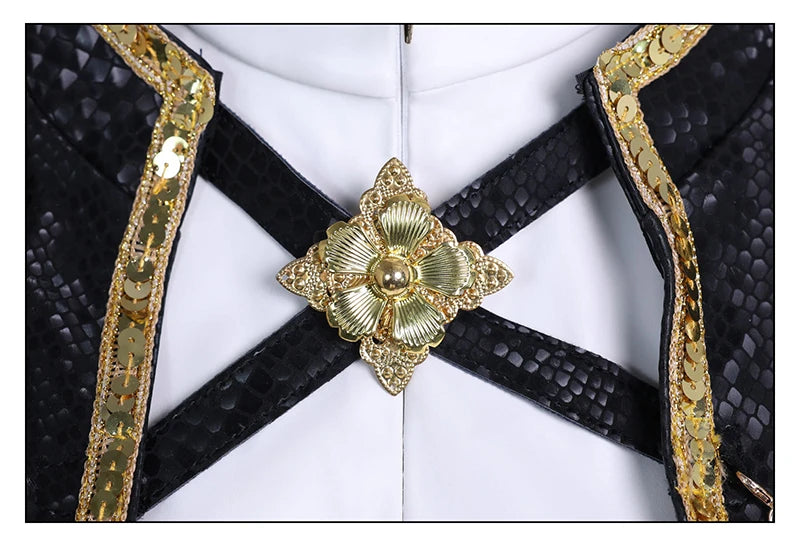 Black Golden Rumi Zoey Mira Cosplay Costume Wig Women Suit Halloween Party Role Playing Outfit voguable