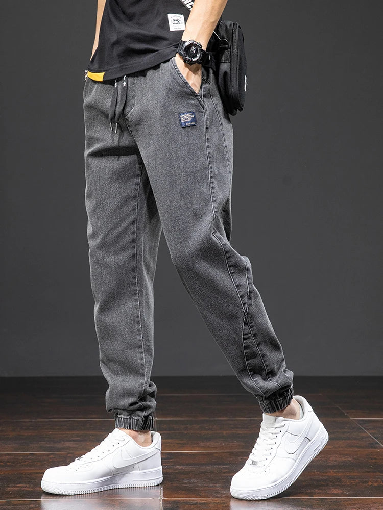 Spring Summer Black Blue Cargo Jeans Men Streetwear Denim Jogger Pants Men Baggy Harem Jean Trousers Plus Size 6XL 7XL 8XL voguable