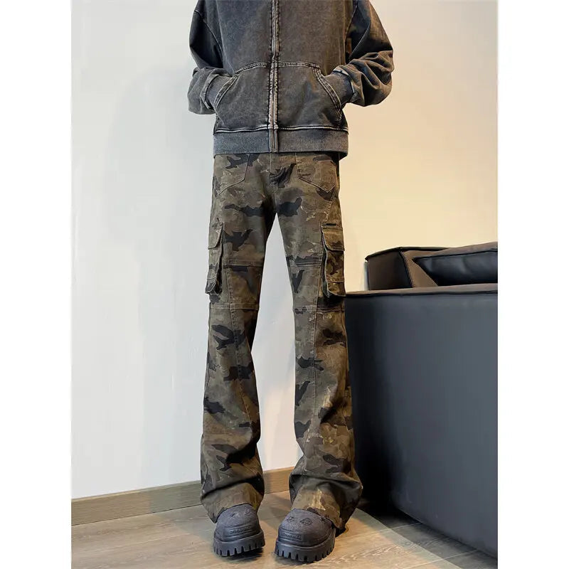 Military Tactical Cargo Pants Men Straight Leg Camouflage Outdoor Work Hiking Durable Jogger Trousers Streetwear Clothing voguable