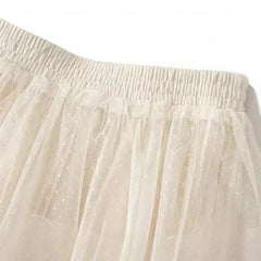 Women's High Waisted Slimming Sand Cake Skirt, Half Skirt, High-End Feeling Gauze, Long Skirt, Summer, , 2024 Hundred fold skirt voguable