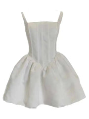 Women's Minimalist Strapless Dresses Slash Collar High Waist Sleeveless Slim Elegant Dress Female Autumn 2025 New voguable