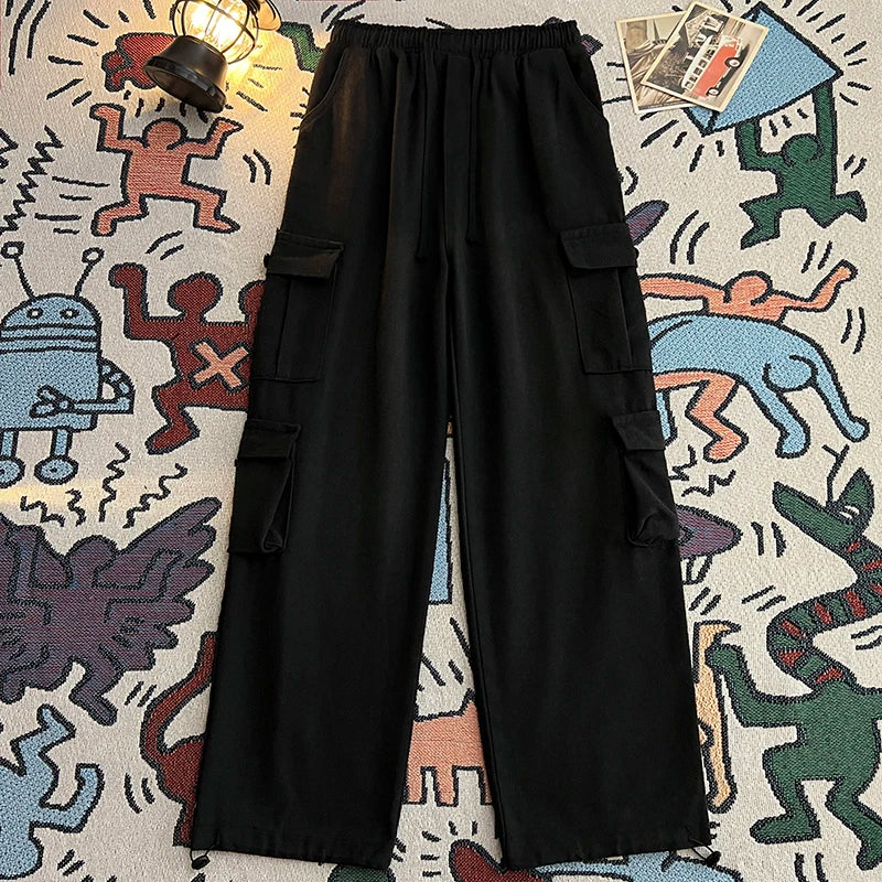 Fashionable Loose Straight Wide-leg Workwear Trendy Hip-hop Washing Jeans Spring Summer American Oversize Retro Trousers Chic voguable