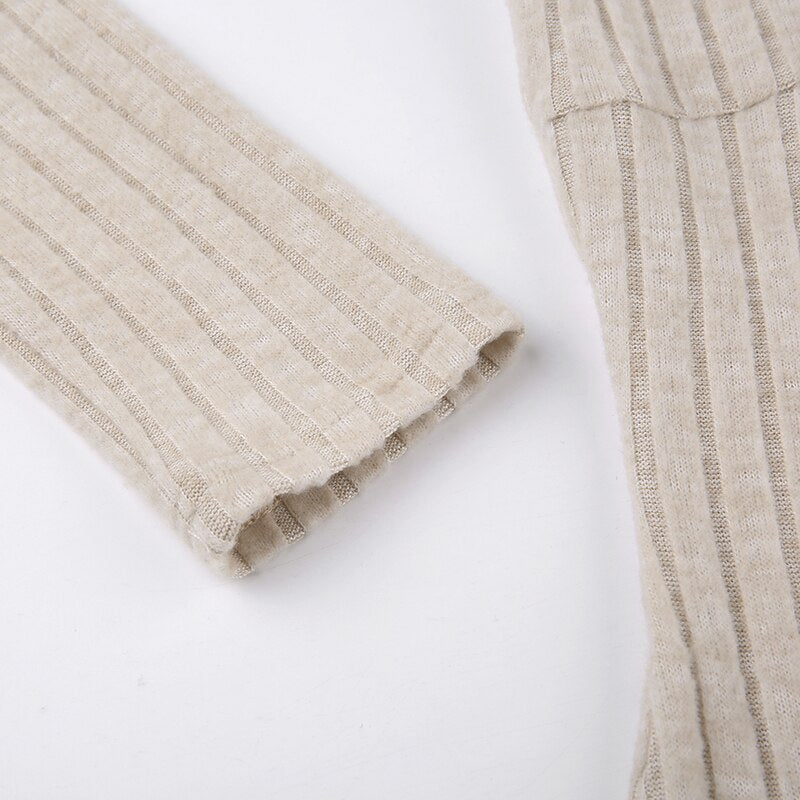 Fur Trim Knitted Slim Casual Long Dress mysite