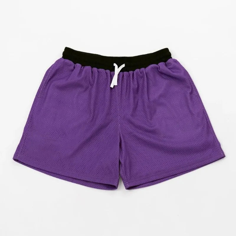 Sports Men's Shorts Mesh Quick Dry Patchwork Fitness Basketball Running American Casual Shorts Outdoor Breathable Beach Pants voguable